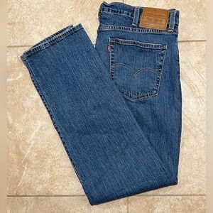 LEVI'S Premium 511 Slim Eco Ease Blue Big E Denim Jeans 38x32